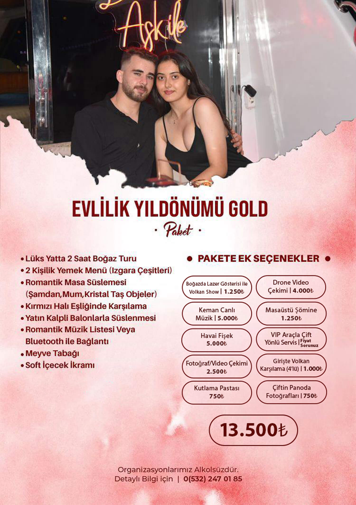 Yatta Evlilik Yıl Dönümü Gold Paket