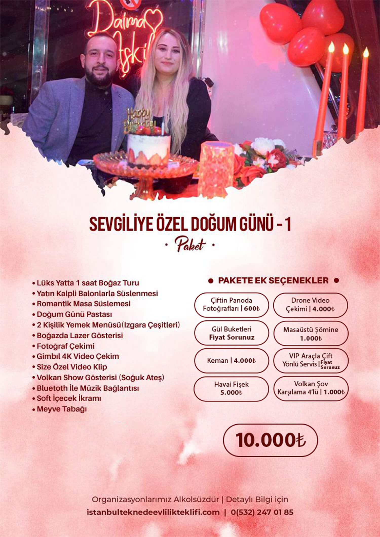 Sevgiliye Özel Yatta Doğum Günü Sürprizi